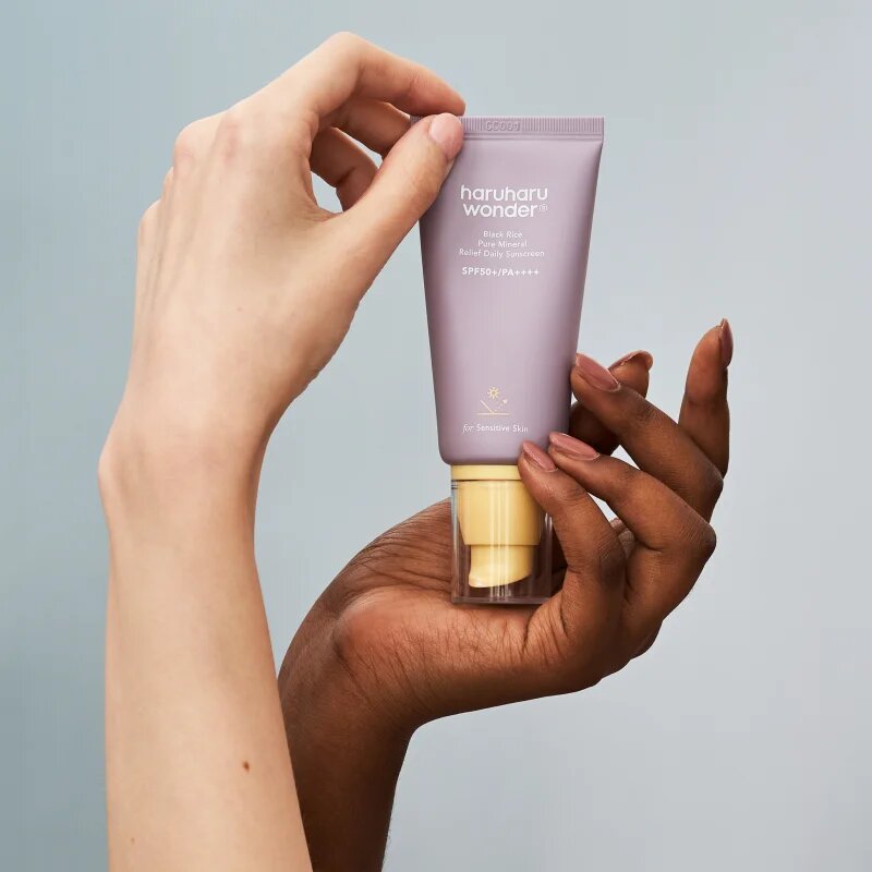 Haruharu Wonder Black Rice Pure Mineral Relief Daily Sunscreen nyugtató ásványi fényvédő krém SPF 50+ 50 ml