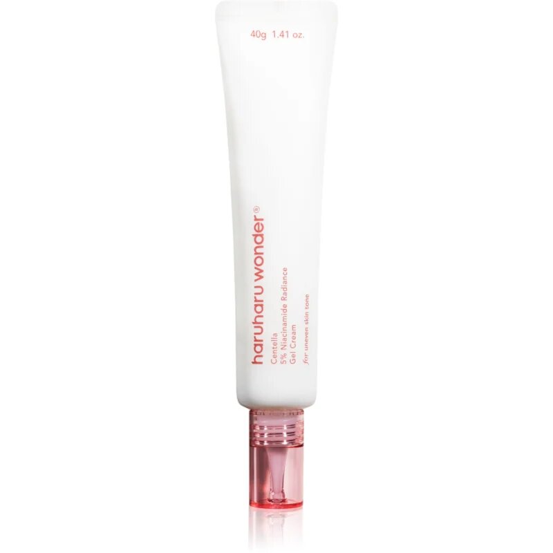 Haruharu Wonder Centella 5% Niacinamide Radiance Gel Cream gyengéd géles krém egységesíti a bőrszín tónusait 40 g