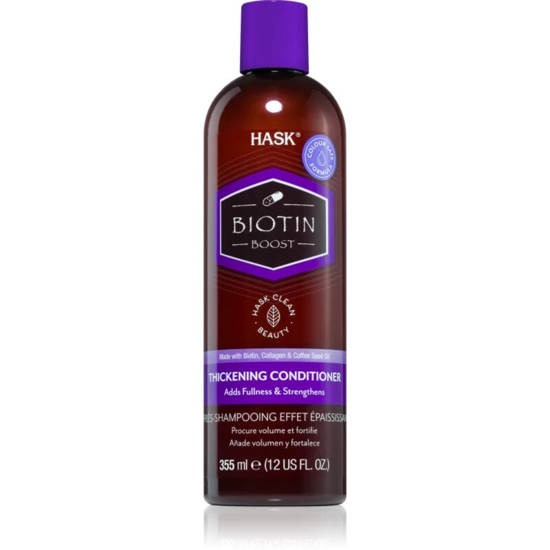 HASK Biotin Boost erősítő kondicionáló a hajtérfogat növelésére 355 ml
