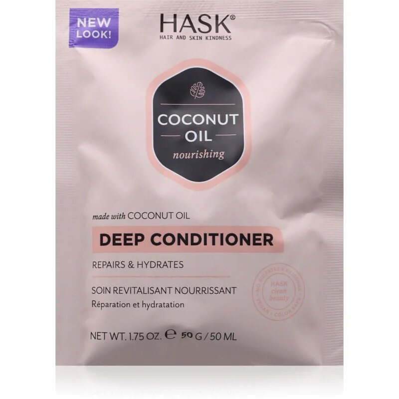 HASK Monoi Coconut Oil revitalizáló kondicionáló a fénylő és selymes hajért 50 ml