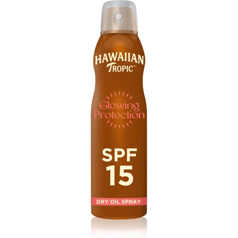 Hawaiian Tropic Glowing Protection Dry Oil Spray napvédő spray SPF 15 177 ml