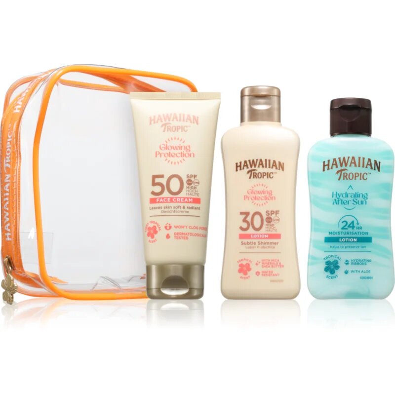 Hawaiian Tropic Glowing Protection Trio utazási készlet napozáshoz