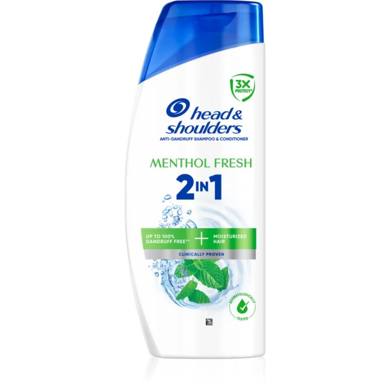 Head & Shoulders Menthol Fresh 2in1 sampon és kondicionáló 2 in1 korpásodás ellen 400 ml