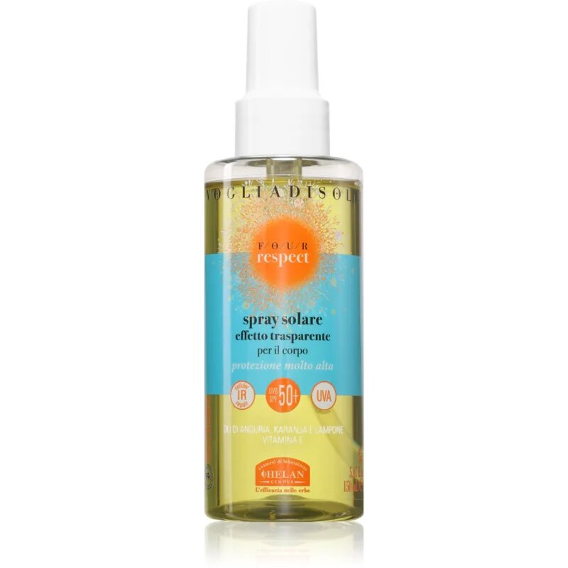 Helan VOGLIA DI SOLE FOUR RESPECT Suntan Spray SPF50+ napvédő spray SPF 50+ 150 ml