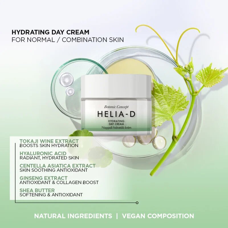 Helia-D Botanic Concept hidratáló nappali krém normál és kombinált bőrre 50 ml
