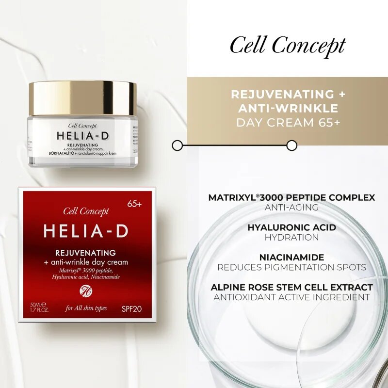 Helia-D Cell Concept fiatalító krém az öregedés jelei ellen SPF 15 65+ 50 ml