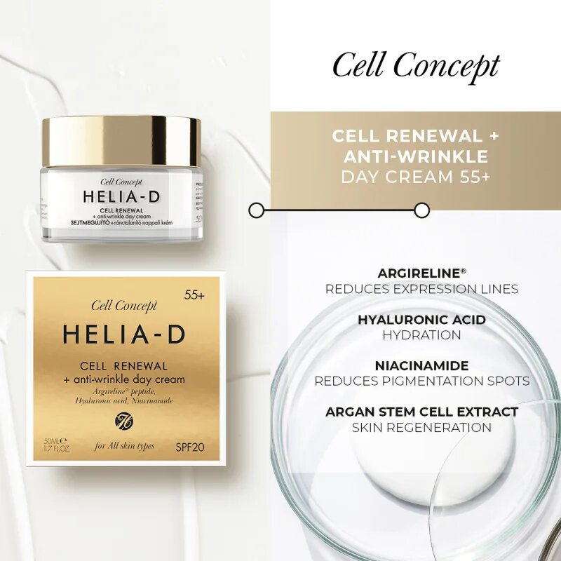 Helia-D Cell Concept nappali krém a ráncok ellen SPF 15 55+ 50 ml