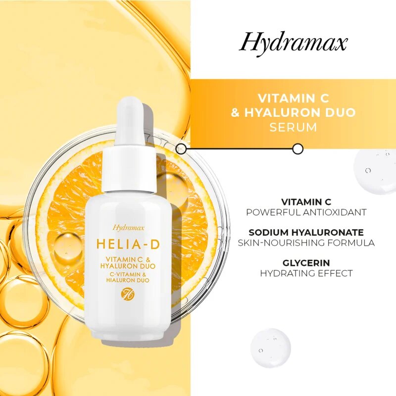 Helia-D Hydramax bőrélénkítő szérum C-vitaminnal 30 ml