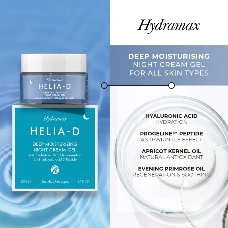 Helia-D Hydramax hidratáló géles krém éjszakára 50 ml