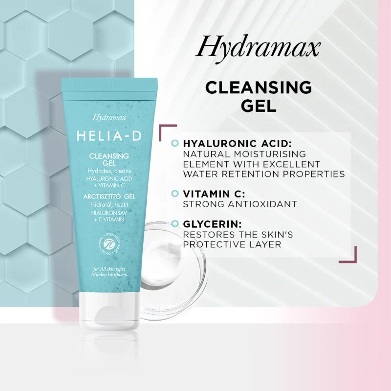Helia-D Hydramax hidratáló tisztító gél 125 ml