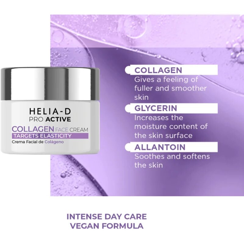 Helia-D Pro Active Collagen arckrém a bőr rugalmasságának növelésére 50 ml