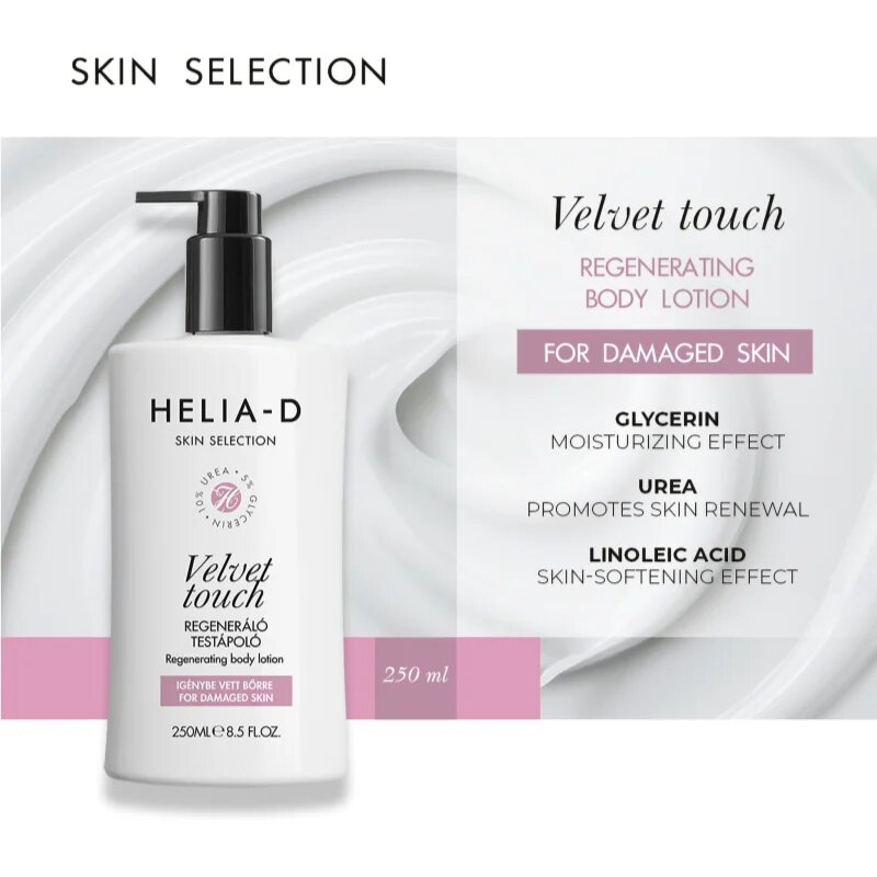Helia-D Skin Selection regeneráló testkrém a repedezett bőrre 250 ml