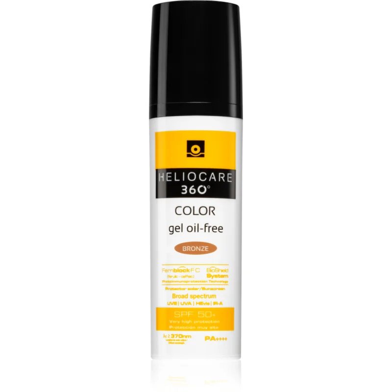 Heliocare 360° Color Gel Oil-Free színező védőgél SPF 50+ árnyalat Bronze 50 ml
