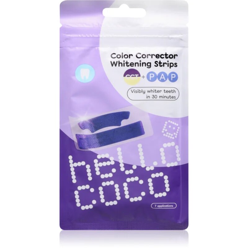Hello Coco Color Corrector Whitening Strips fogfehérítő szalag 7 db