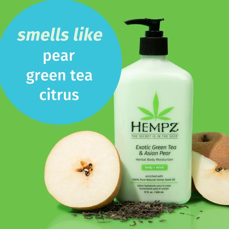HEMPZ Exotic Green Tea & Asian Pear hidratáló testápoló tej 500 ml