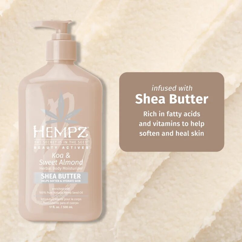 HEMPZ Koa & Sweet Almond hidratáló testápoló tej 500 ml