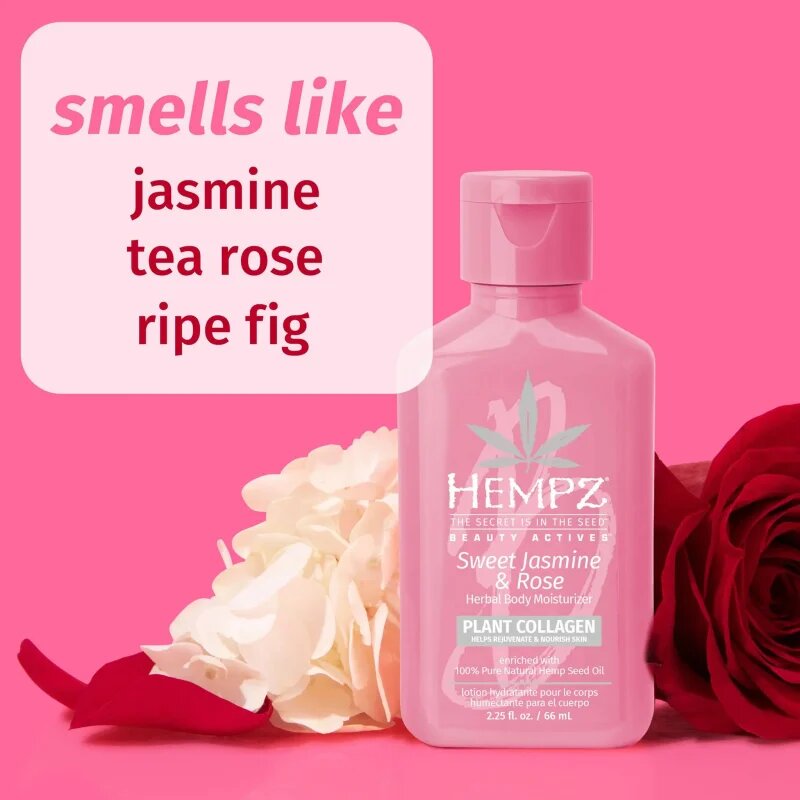 HEMPZ Sweet Jasmine & Rose hidratáló tej 66 ml