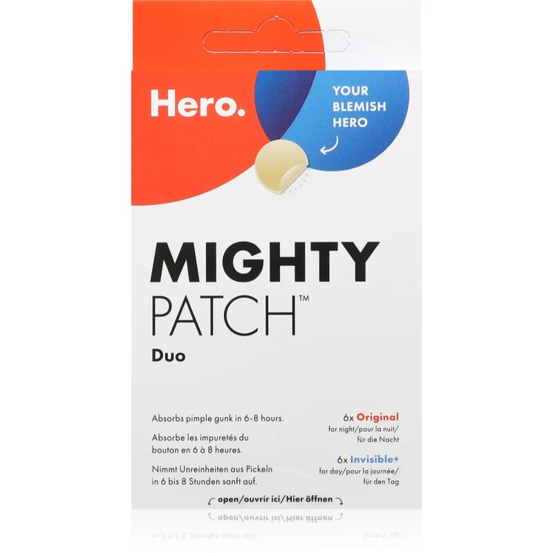 Hero Cosmetics Mighty Patch Duo sebtapasz pattanások ellen 12 db