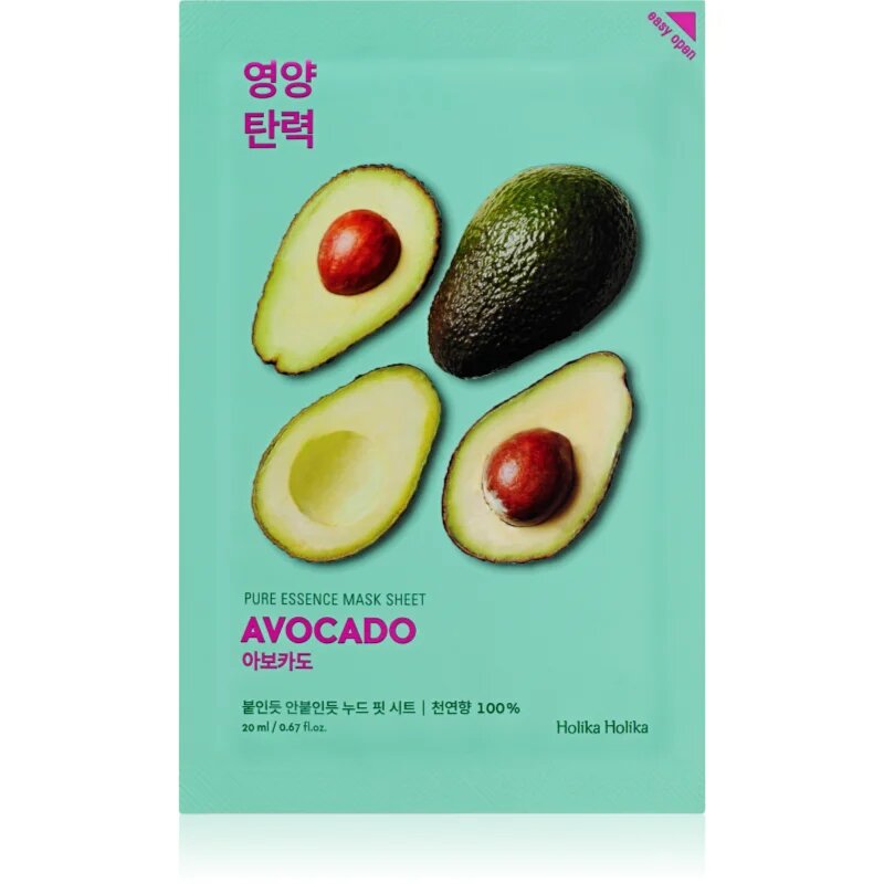 Holika Holika Pure Essence Avocado nyugtató hatású gézmaszk 20 ml