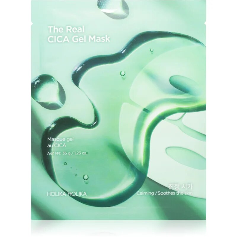 Holika Holika The Real CICA Gel Mask nyugtató hatású gézmaszk hidratáló hatással 35 g