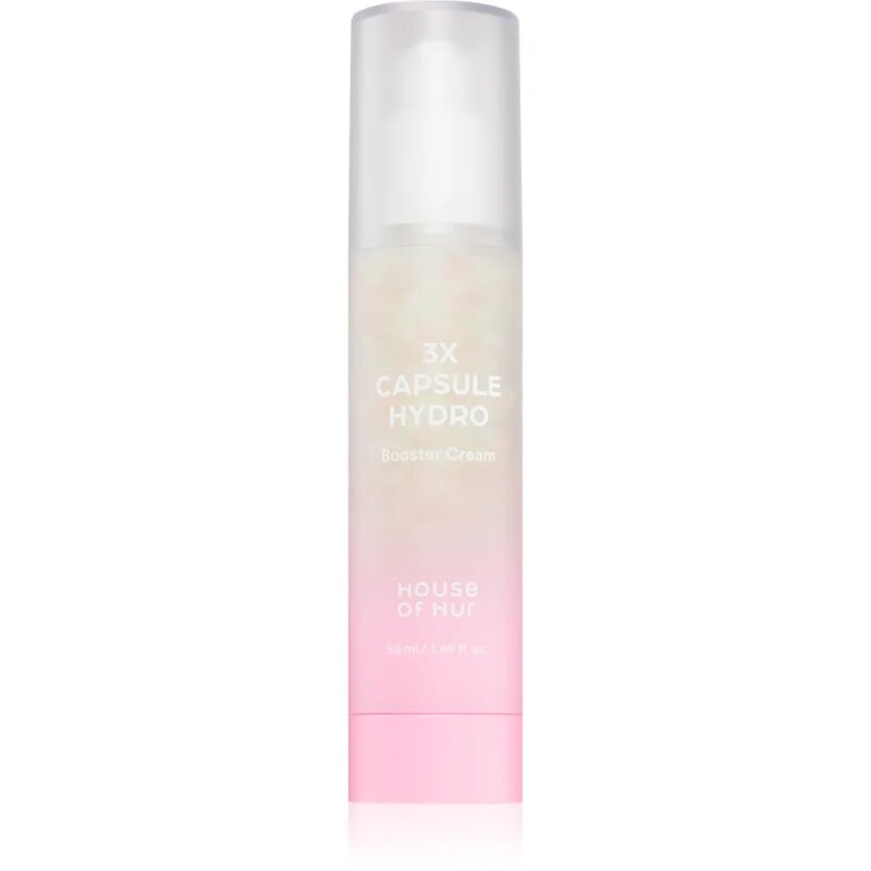 House of Hur 3X Capsule Hydro Booster Cream alapozó hidratáló bázis az élénk és kisimított arcbőrért 50 ml