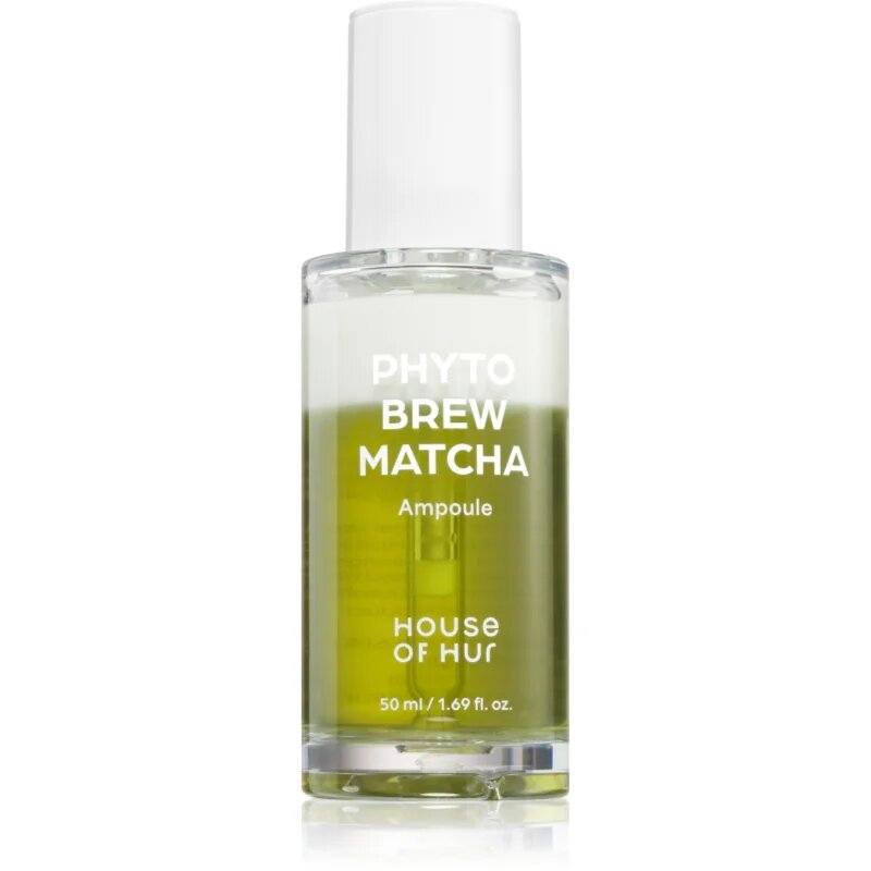 House of Hur Phyto Brew Matcha Ampoule hidratáló és nyugtató szérum az élénk bőrért 50 ml