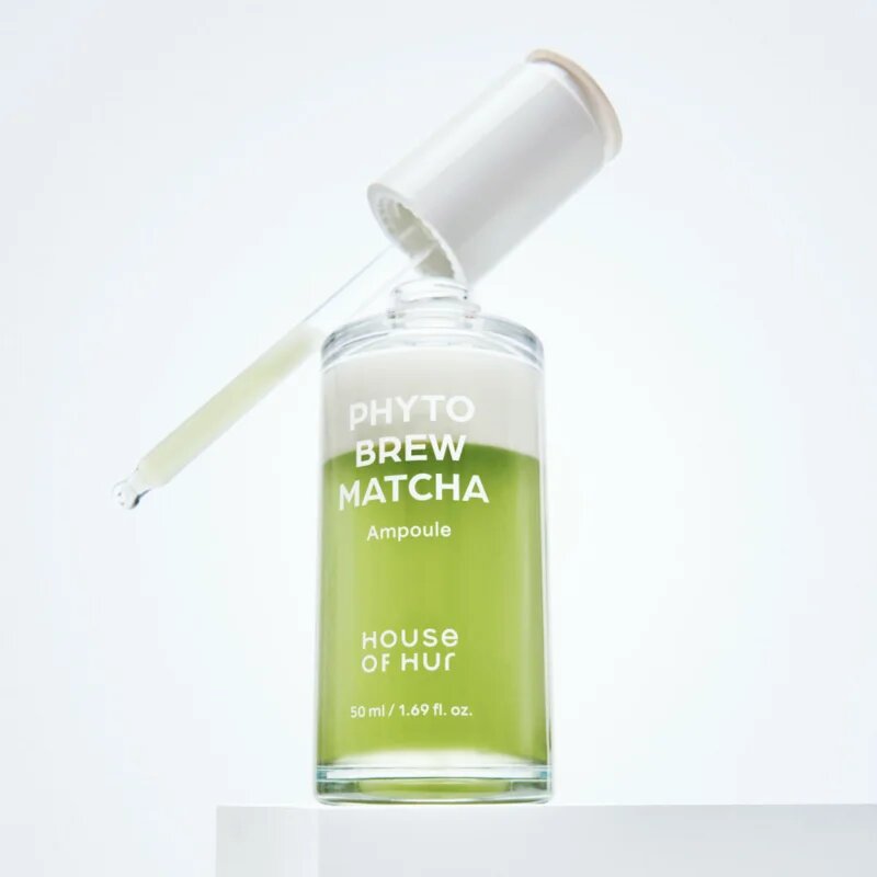 House of Hur Phyto Brew Matcha Ampoule hidratáló és nyugtató szérum az élénk bőrért 50 ml