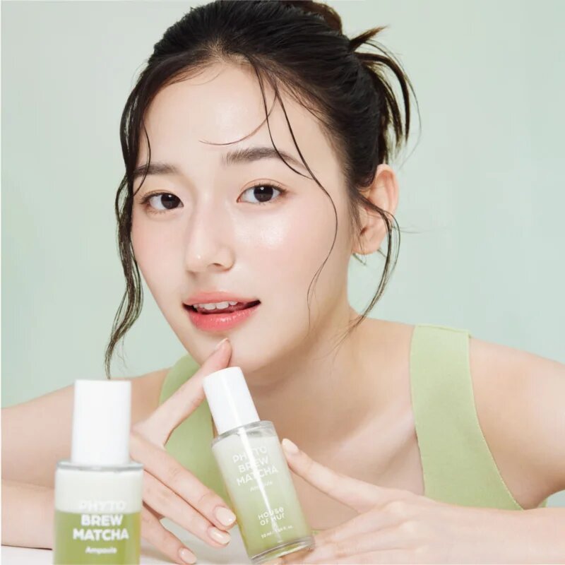 House of Hur Phyto Brew Matcha Ampoule hidratáló és nyugtató szérum az élénk bőrért 50 ml