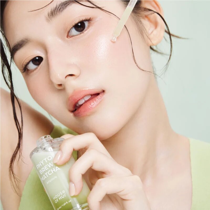 House of Hur Phyto Brew Matcha Ampoule hidratáló és nyugtató szérum az élénk bőrért 50 ml
