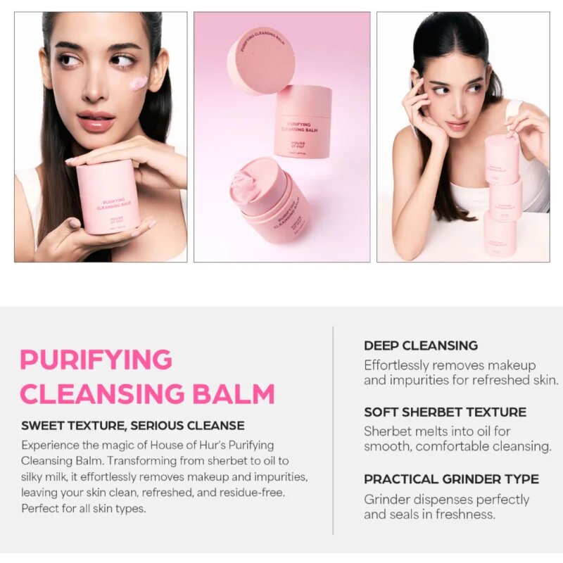 House of Hur Purifying Cleansing Balm tápláló tisztító balzsam a faggyútermelés szabályozására 50 ml