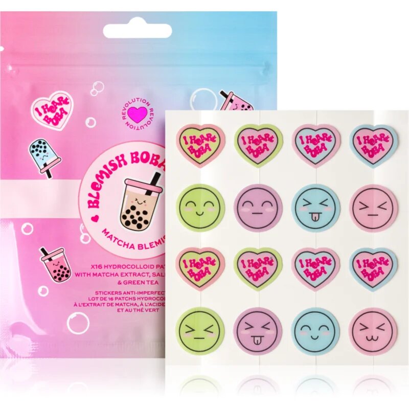I Heart Revolution Bubble Tea Blemish Boba tapasz problémás bőrre pattanások ellen 16 db