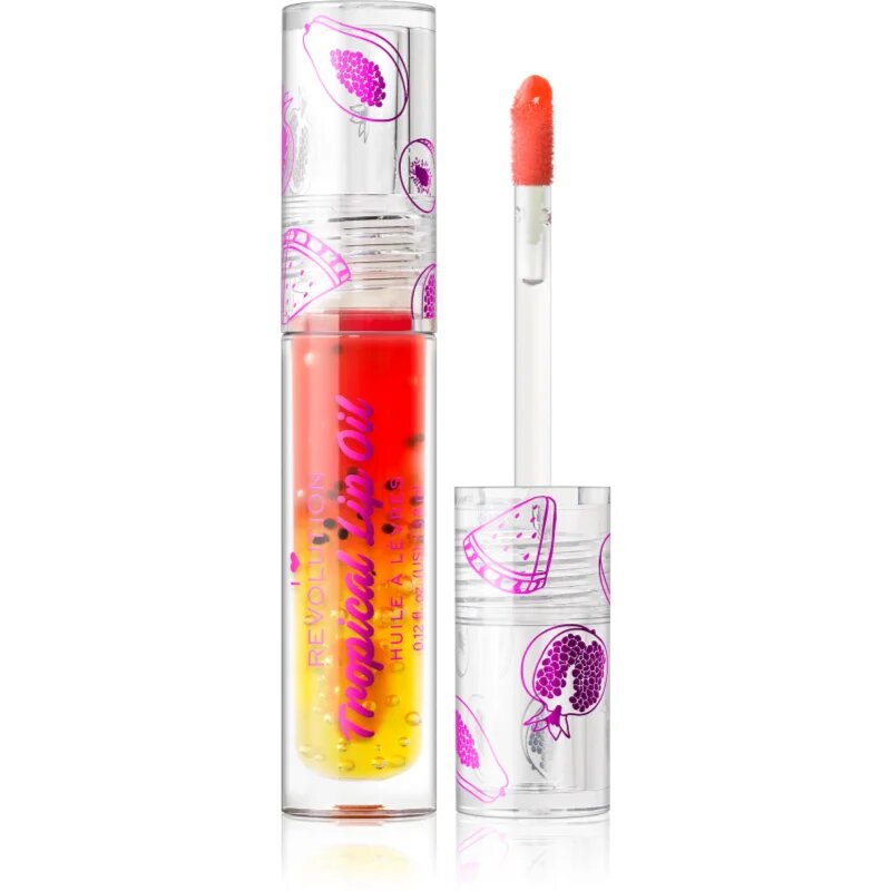 I Heart Revolution Tasty Tropical tonizáló olaj az ajkakra a hidratálásért és a fényért árnyalat Papaya 38 ml
