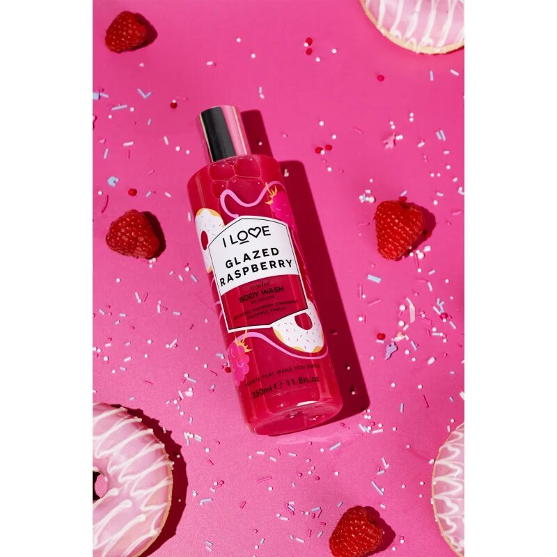 I Love Glazed Raspberry tusfürdő gél 350 ml