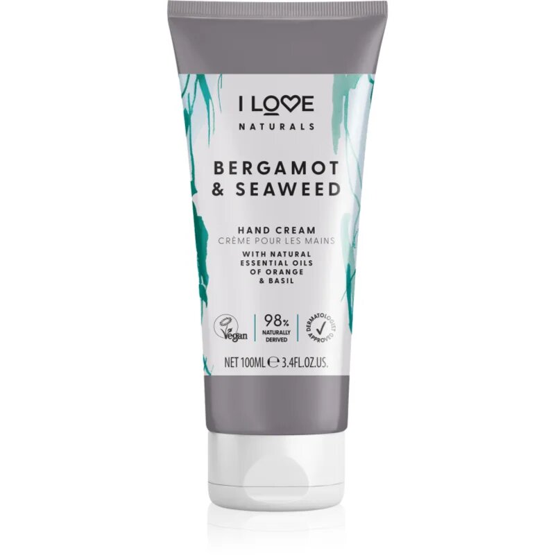 I Love Naturals Bergamot & Seaweed természetes kézkrém 100 ml