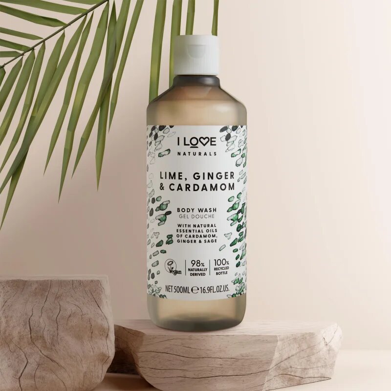 I Love Naturals Lime Ginger & Cardamom tusfürdő gél 500 ml