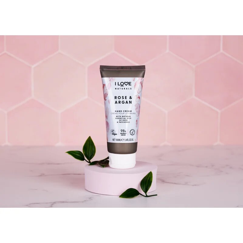 I Love Naturals Rose & Argan hidratáló kézkrém rózsa illattal 100 ml