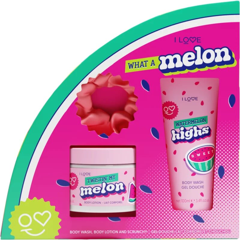 I Love What a Melon ajándékszett testre