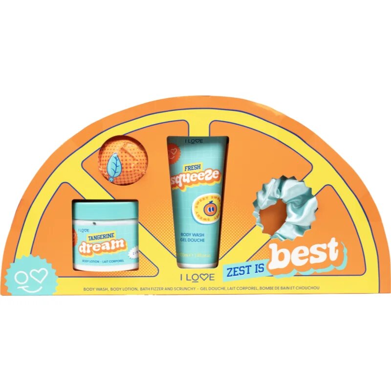I Love Zest is Best ajándékszett fürdőbe illatok Zesty Orange