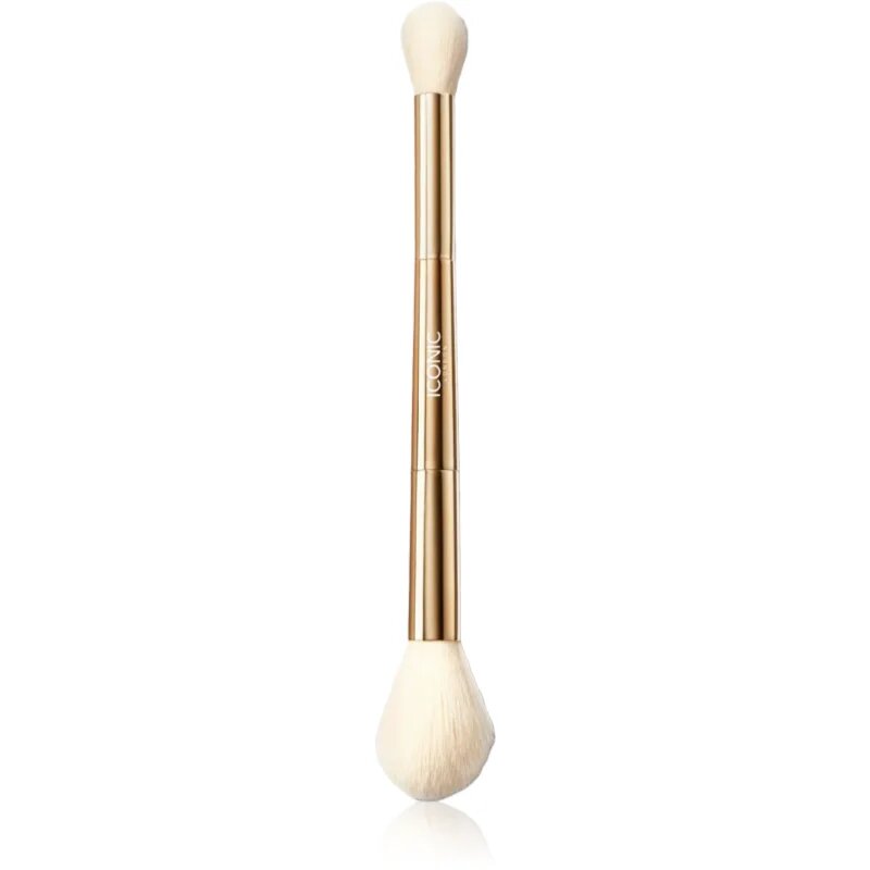 ICONIC London Highlight & Blush Brush kétvégű arcpirosító és kontúrozó ecset 1 db