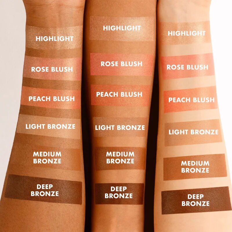 ICONIC London Multi-Use Cream Blush Bronze and Highlight Palette multifunkciós arc paletta az arcra 6x3.2 g