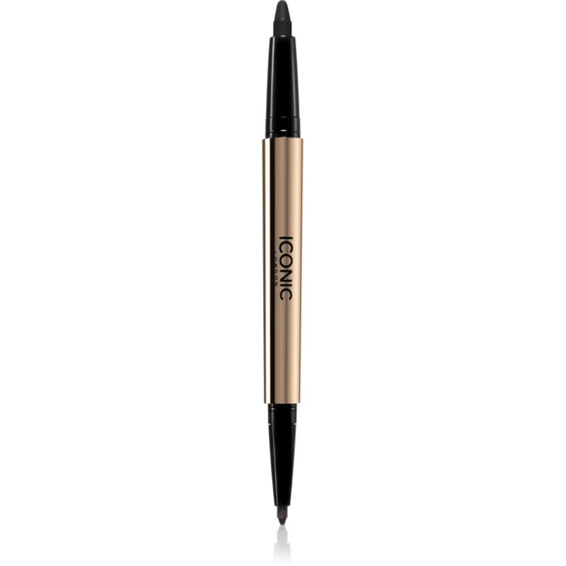 ICONIC London Smokey Eye Duo Kajal kétoldalas szemceruza árnyalat Midnight Black 0.85 g
