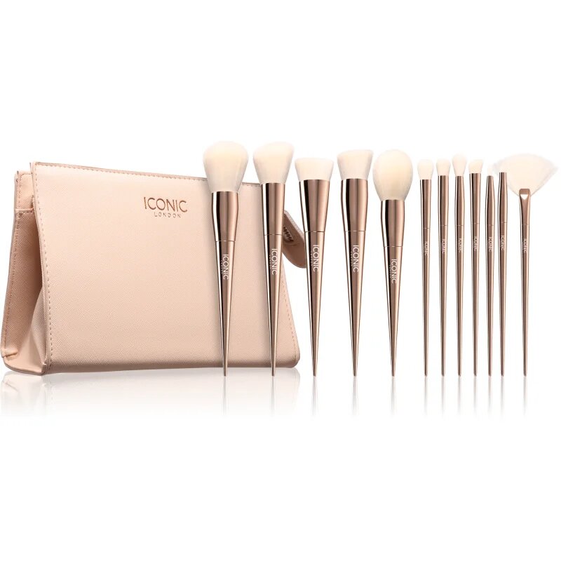 ICONIC London Ultimate Brush Set Ecsetkészlet táskával