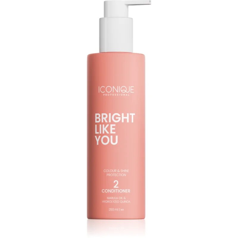 ICONIQUE Professional BRIGHT LIKE YOU Colour & Shine Protection Conditioner megújító kondicionáló festett hajra 250 ml