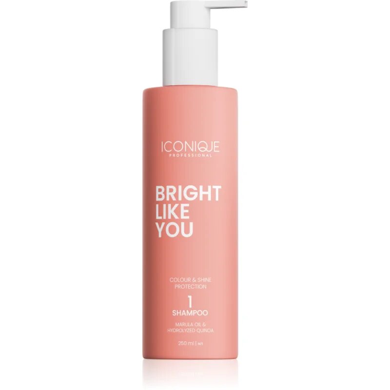 ICONIQUE Professional BRIGHT LIKE YOU Colour & Shine Protection Shampoo megújító sampon festett hajra 250 ml