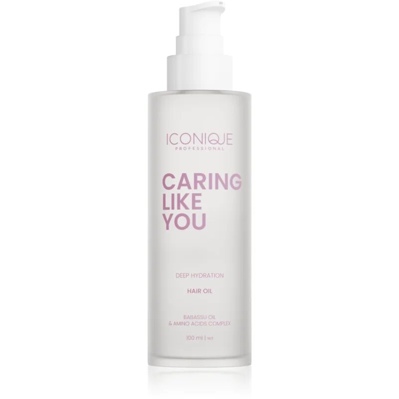 ICONIQUE Professional CARING LIKE YOU Deep Hydration hidratáló olaj száraz és sérült hajra 100 ml