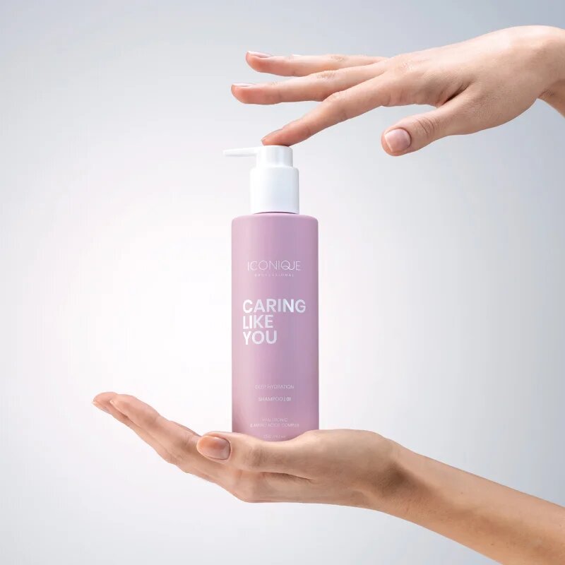 ICONIQUE Professional CARING LIKE YOU Deep Hydration hidratáló sampon száraz és sérült hajra 250 ml