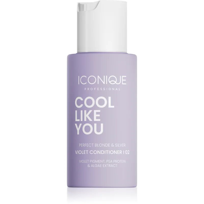 ICONIQUE Professional COOL LIKE YOU Perfect Blonde & Silver Violet kondicionáló semlegesíti a sárgás tónusokat 70 ml