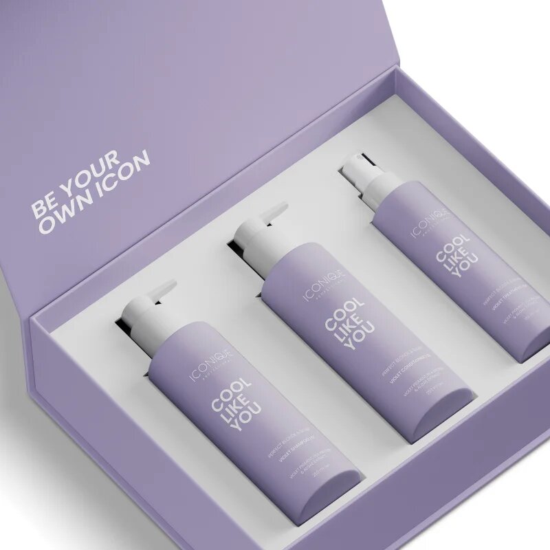 ICONIQUE Professional COOL LIKE YOU Perfect Blonde & Silver Violet Set szett semlegesíti a sárgás tónusokat