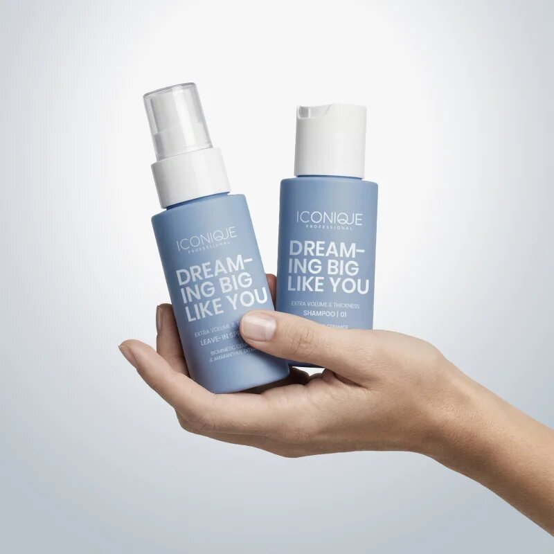 ICONIQUE Professional DREAMING BIG LIKE YOU Volume & Thickness leöblítést nem igénylő spray dúsabb hatásért gyenge hajra 70 ml