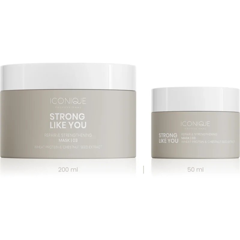 ICONIQUE Professional STRONG LIKE YOU Repair & Strengthening regeneráló maszk a károsult hajra 200 ml